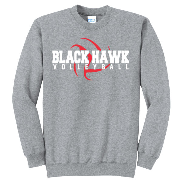 Black Hawk Volleyball 2026 Logo 1 - Core Fleece Crewneck Sweatshirt Thumbnail