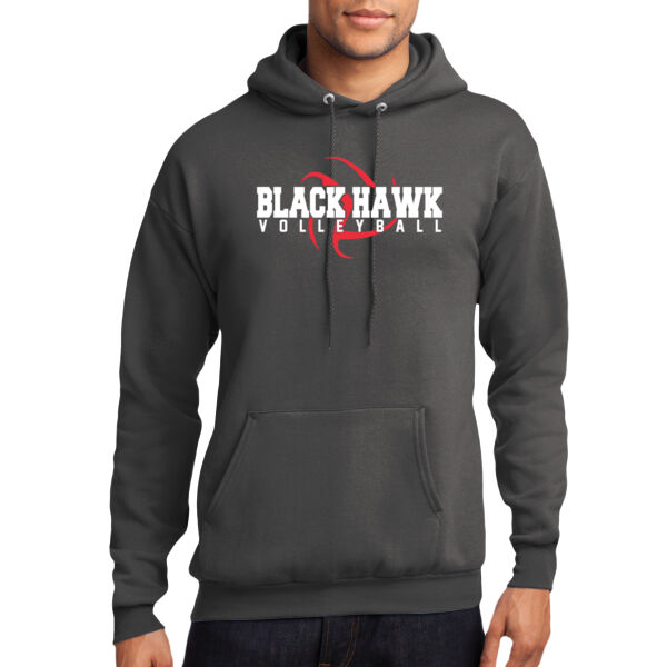 Black Hawk Volleyball 2026 Logo 1 - Core Fleece Pullover Hooded Sweatshirt Thumbnail