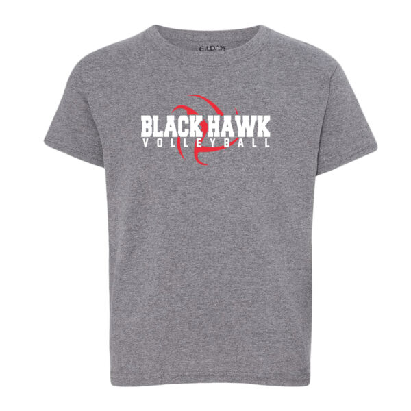 Black Hawk Volleyball 2026 Logo 1 - DryBlend® Youth T-Shirt Thumbnail