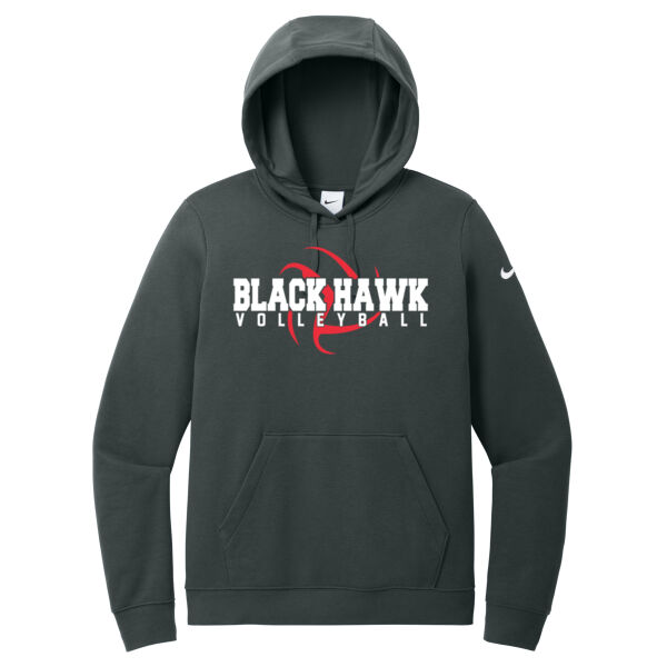 Black Hawk Volleyball 2026 Logo 1 - Women's Club Fleece Sleeve Swoosh Pullover Hoodie Thumbnail