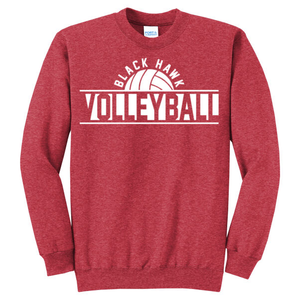 Black Hawk Volleyball 2026 Logo 1 - Core Fleece Crewneck Sweatshirt Thumbnail