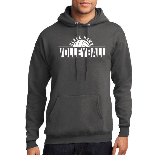 Black Hawk Volleyball 2026 Logo 1 - Core Fleece Pullover Hooded Sweatshirt Thumbnail