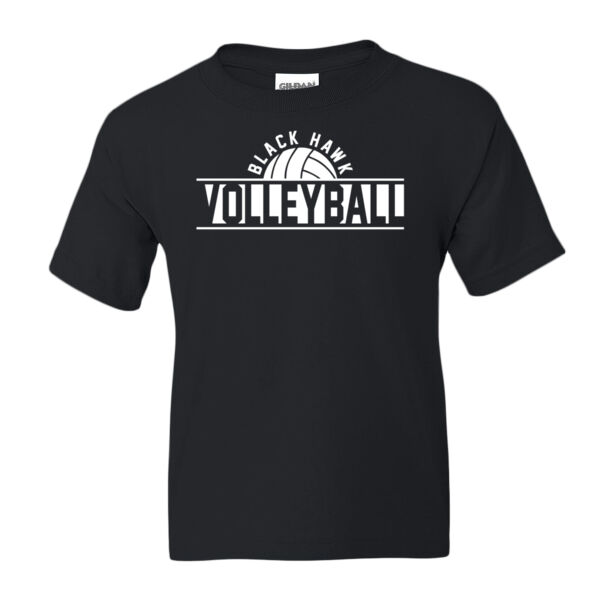 Black Hawk Volleyball 2026 Logo 1 - DryBlend® Youth T-Shirt Thumbnail