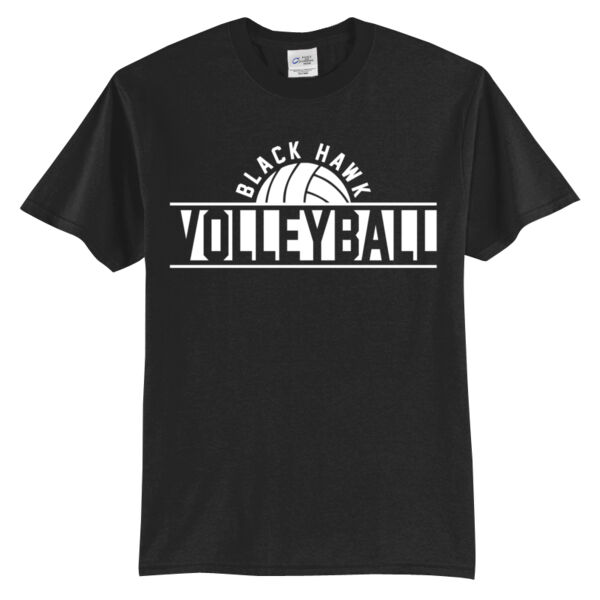 Black Hawk Volleyball 2026 Logo 1 - Tall Core Blend Tee Thumbnail