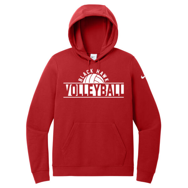 Black Hawk Volleyball 2026 Logo 1 - Women's Club Fleece Sleeve Swoosh Pullover Hoodie Thumbnail