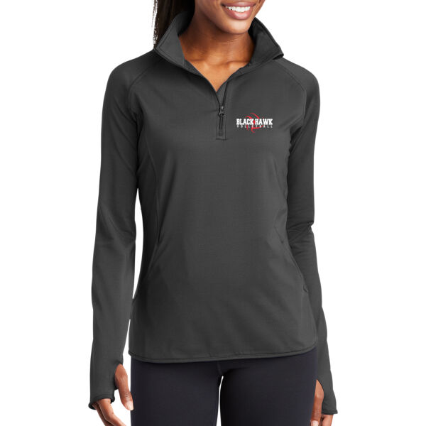 Black Hawk Volleyball 2026 Logo 1 - Women's Sport Wick ® Stretch 1/4 Zip Pullover Thumbnail